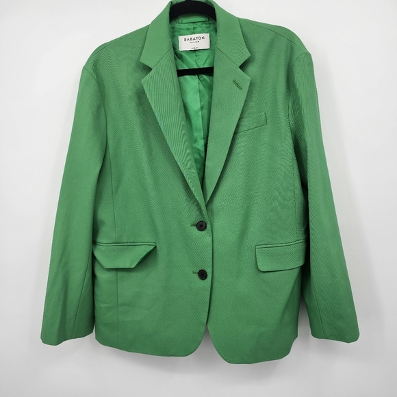 Aritzia Babaton Agency Oversized Blazer Green Women’s Workwear Size 1 - Size S - Picture 1 of 4